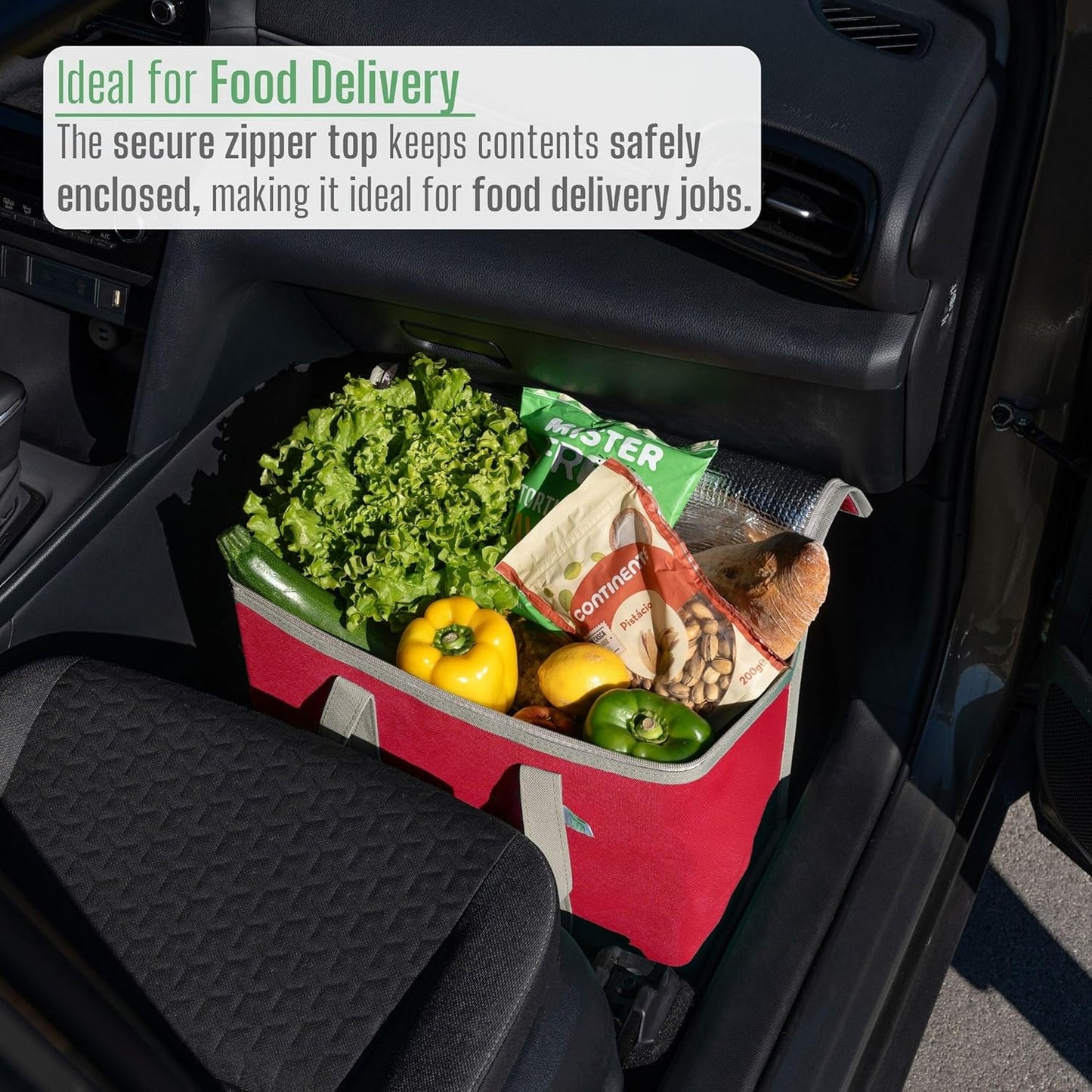 Insulated Delivery Bag — Hot & Cold, 2-Pack, 45 lb Capacity