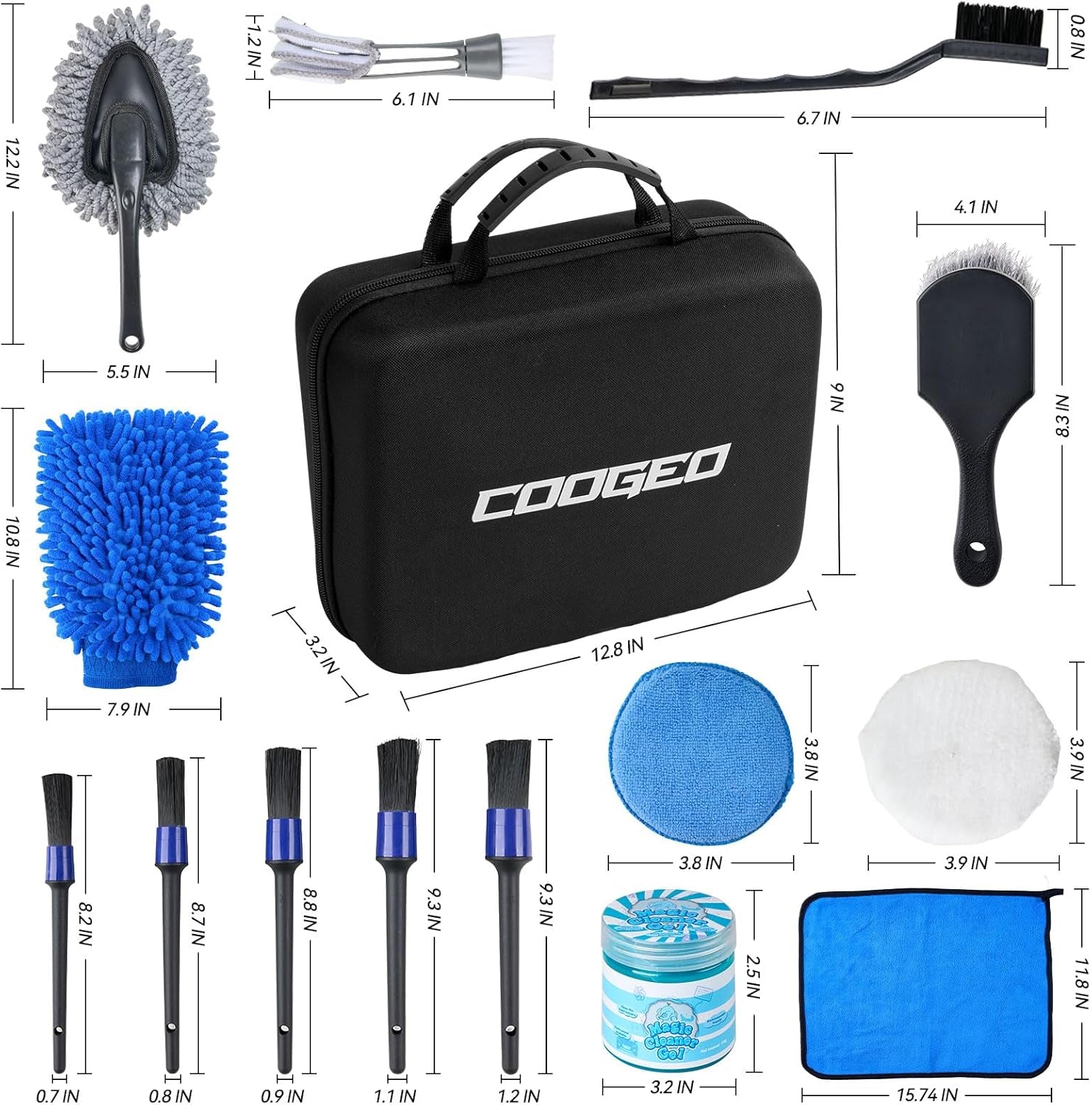 Car Wash & Detailing Kit — 21 Pieces with Storage Case