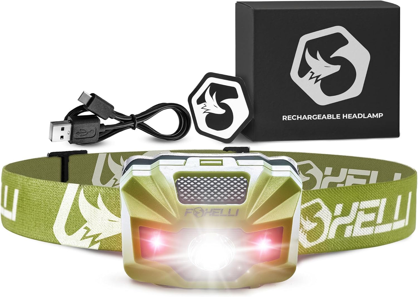 USB-C Rechargeable LED Headlamp — 180 Lumens, 5 Modes
