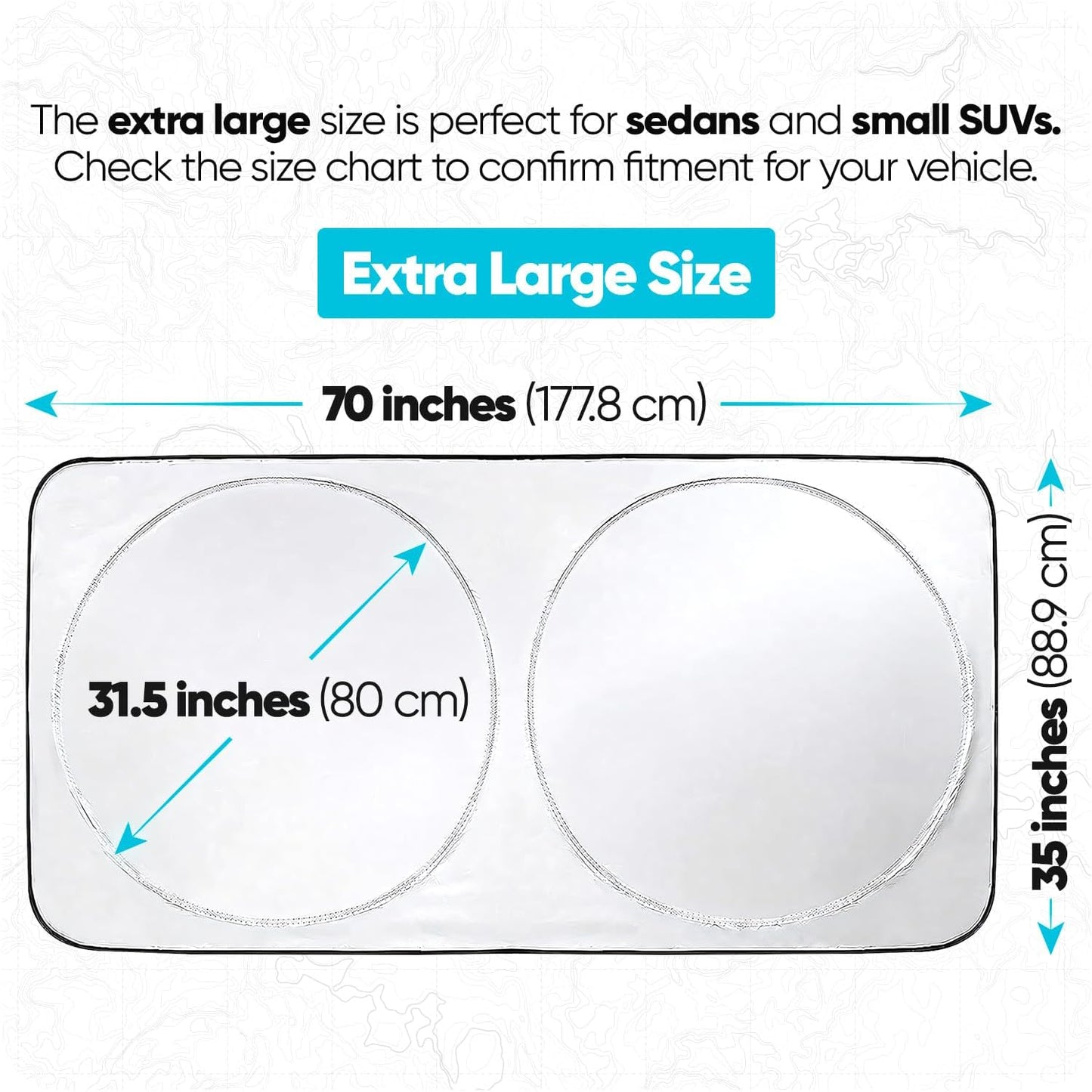 Reflective Car Sun Shade — Extra Large, Foldable